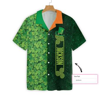 Shamrock Happy Saint Patrick's Day Irish Ireland Personalized Hawaiian Shirt - Seseable