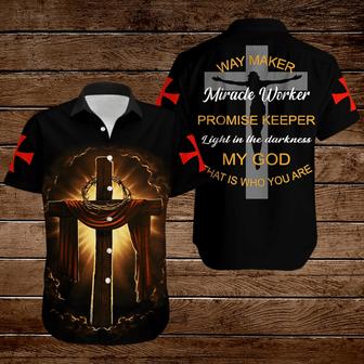 Way Maker Miracle Worker promise keeper light in the darkness my God that is who you are Short Sleeve Hawaiian Shirt - Seseable