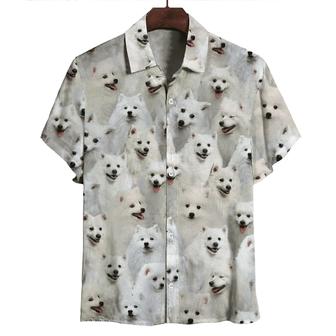 Japanese Spitzs Hawaiian Shirts, Dog Vintage Hawaiian Shirt, gift for dog lovers - Seseable