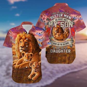 I Asked God To Make Me A Better Man Lion Tropical Hawaiian Shirt 131 Aloha Hawaii Shirts - Seseable