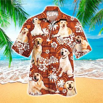 Golden Retriever Flower Vintage Hawaiian shirt, The Best Gift For Dog Lovers Hawaiian Shirt - Seseable