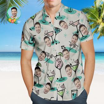 Custom Cocktail Party Hawaiian Shirt Personalized Face Shirt - Seseable