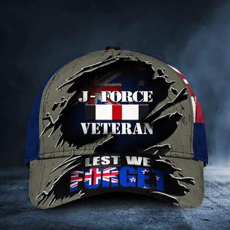 J-Force Veteran Lest We Forget New Zealand Flag Hat Veteran Remembrance Patriotic Caps Hat - Thegiftio UK