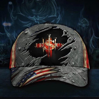 Jesus Hat Printed American Flag Vintage Cap Men Patriotic Christian Gift For Him Hat - Thegiftio UK