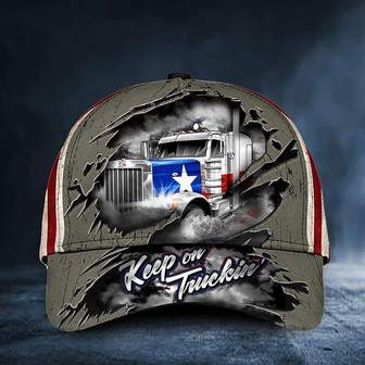 Keep On Texas Trucker American Flag Cap Texan Patriotic Truck Driver Hat Dad Gift Hat - Thegiftio UK
