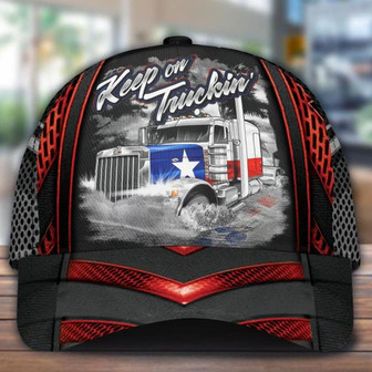 Keep On Texas Trucker USA Flag Cap Patriotic Truck Driver Hat Texan Trucker Gift Hat - Thegiftio UK