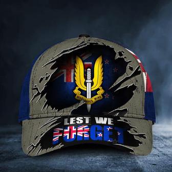 Lest We Forget New Zealand Flag Hat Special Air Service Patriotic Caps Veterans Gifts Hat - Thegiftio UK