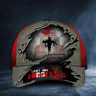Lest We Forget Poppy Canada Flag Hat Veterans Remembrance Day Patriotic Caps For Mens Hat - Thegiftio UK