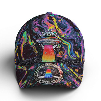 Get In Loser Psychedelic Style Spaceship Baseball Cap Hat - Thegiftio UK