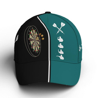 Love Darts Black And Green Pattern Baseball Cap Hat - Thegiftio UK