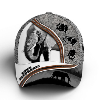 Love Elephants Skin Pattern Baseball Cap Hat - Thegiftio UK