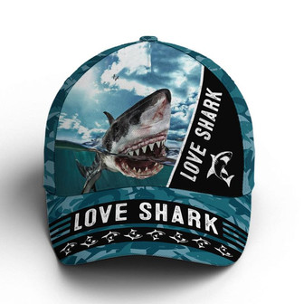 Love Shark Tiger Shark Ocean Theme Baseball Cap Hat - Thegiftio