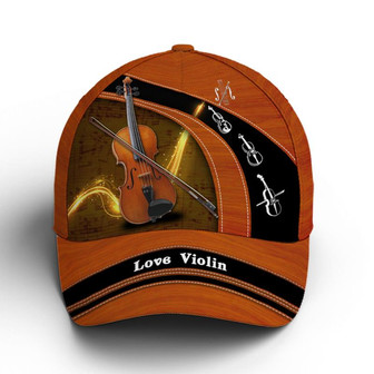 Love Violin Wood Pattern Baseball Cap Hat - Thegiftio UK