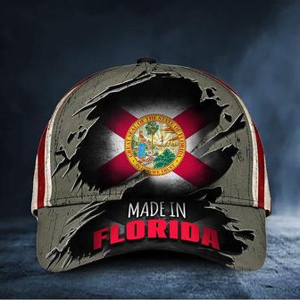 Made In Florida Cap Patriotic USA Florida Flag Hat Proud Floridian Gift Hat - Thegiftio UK