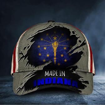 Made In Indiana Hat Patriotic US Flag Cap Pride Indiana Hat - Thegiftio UK