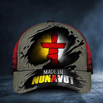 Made In Nunavut Canada Flag Hat Vintage Old Retro Patriotic Proud Nunavut Territory Cap Hat - Thegiftio UK