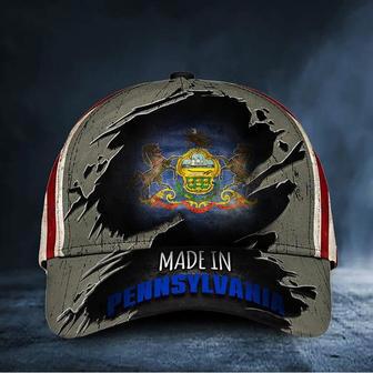 Made In Pennsylvania Hat Vintage Pennsylvania Flag Cap Unique Gift For Boyfriend Hat - Thegiftio UK