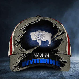 Made In Wyoming Hat American Flag Baseball Cap Patriotic Wyoming State Mens Gift Hat - Thegiftio UK