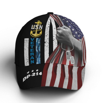 Navy Veteran Flag Pattern Baseball Cap Hat - Thegiftio UK