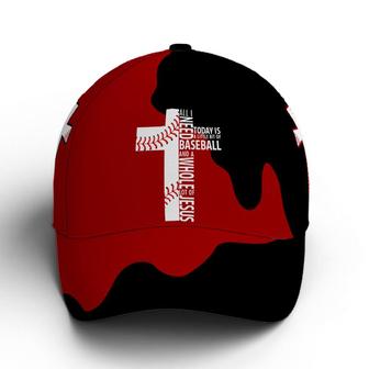 All I Need Today Cap For Baseball Lovers Black And Red Pattern Hat - Thegiftio UK