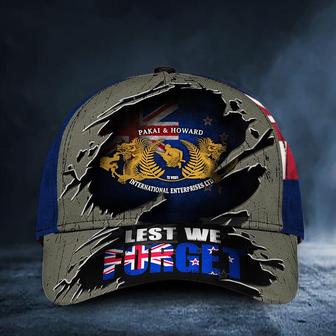 Pakai & Howard International Enterprises LTD Lest We Forget Hat New Zealand Flag Cap Hat - Thegiftio UK