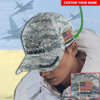 Personalized Slava America Camo Hat Stand For American Camouflage Cap - Thegiftio UK