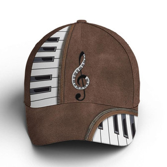 Piano Treble Clef Classic Leather Baseball Cap Hat - Thegiftio UK