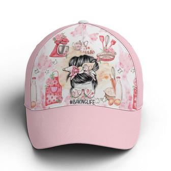 Pinky Baking Life Bun Hair Mom Baseball Cap Hat - Thegiftio UK