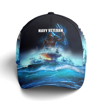 Poseidon Navy Veteran Baseball Cap Hat - Thegiftio UK