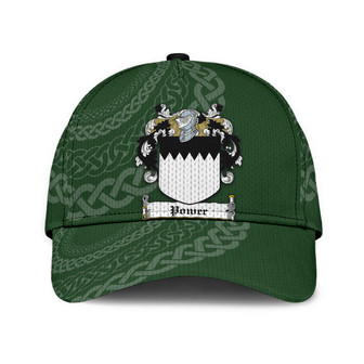 Power Coat Of Arms Irish Family Crest St Patrick's Day Hat Classic Cap Hat - Thegiftio UK