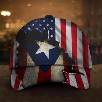 Puerto Rican American Flag Hat Puerto Rican Pride Patriotic Caps Gifts For Husband Hat - Thegiftio UK