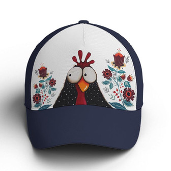 Retro Funny Floral Chicken Baseball Cap Hat - Thegiftio