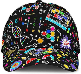 Scie Chemistry Black Printed Unisex Hat Classic Cap, Snapback Cap, Baseball Cap - Thegiftio