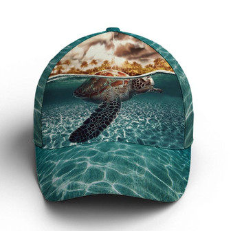 Sea Turtle Ocean Theme Baseball Cap Hat - Thegiftio UK