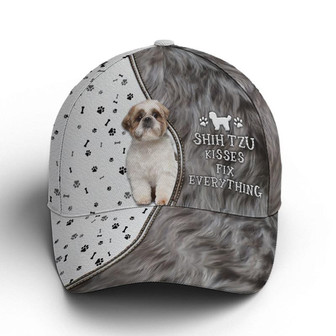 Shih Tzu Kisses Fix Everything Baseball Cap Hat - Thegiftio UK