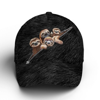 Funny Sloths Black Hair Style Baseball Cap Hat - Thegiftio UK