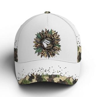 Sunflower Leopard Army White Classic Baseball Cap Hat - Thegiftio UK