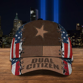 Texas American Flag Dual Citizen Hat Unique Texas Baseball Cap Patriotic Texan Gifts Ideas Hat - Thegiftio UK