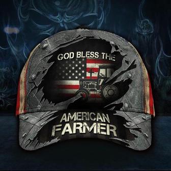 Tractor God Bless The American Farmer US Flag Hat Vintage Caps Best Gifts For Farmers Hat - Thegiftio UK