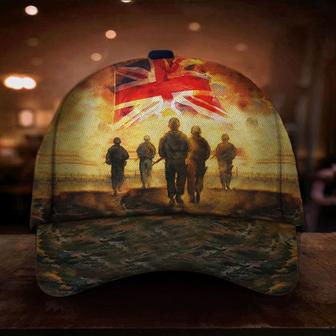 Uk Flag God Blessed Our Troops Hat Honor Veterans Remembrance Day Patriotic Cap Hat - Thegiftio UK
