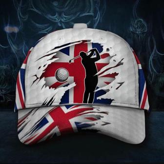 United Kingdom Flag Golfer Cap Vintage Golf Hats Best Gifts For Father Hat - Thegiftio UK