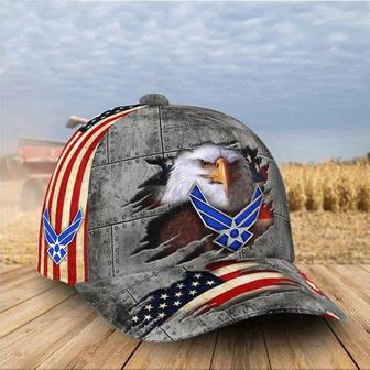 US Air Force Eagle American Flag Hat Logo Patriotic USAF Air Force Ball Cap Gift Hat - Thegiftio UK