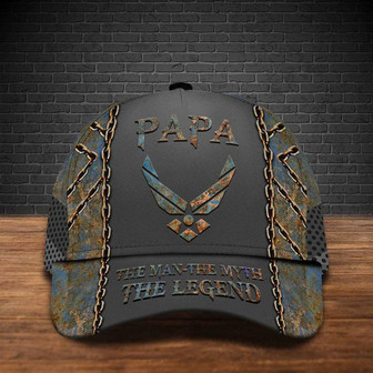 Us Air Force Papa The Man The Myth The Legend Hat Proud Veteran Hat For Dad Patriotic Hat Classic Cap - Thegiftio