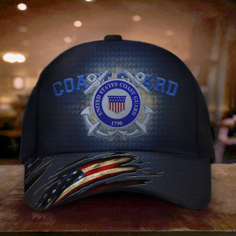 US Coast Guard Hat Unique American Flag USCG United States Coast Guard Cap Hat - Thegiftio