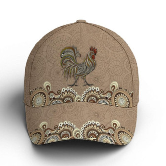 Vintage Floral Rooster Chicken Baseball Cap Hat - Thegiftio