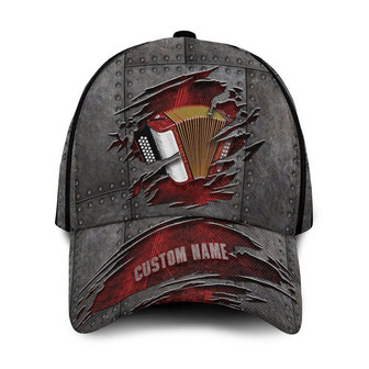 Accordion American Flag Custom Name Cap For Accordion Loversaccordion cap, accordion hat, music cap Hat - Thegiftio UK