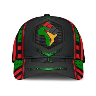 African American Classic Cap Pan Africa Flag Hat, Baseball Cap, Strapback Cap, Unisex Hat - Thegiftio UK