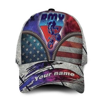 American Flag BMX Custom Name Hat Classic Cap For Sport Lovers, BMX cap. Hat - Thegiftio UK