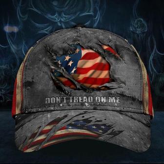 American Flag Don't Tread On Me Cap Retro Vintage Patriotic Hats Gifts For Daddy Hat - Thegiftio UK