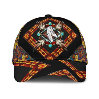 American Native Classic Cap Native Chief Feathers Cap, Baseball Cap, Cap, Unisex Hat Classic Cap Hat - Thegiftio